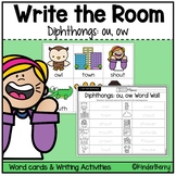 Diphthongs ou ow Phonics Write the Room & Writing Center A