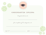 Diploma for Kindergarten Graduation