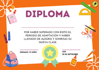 Preview of Diploma periodo de adaptación