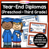 End of Year Certificates and Diplomas | Preschool - Third Grade