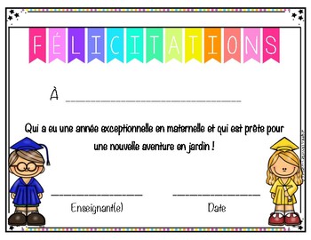 Diplôme préscolaire-maternelle by Inspiring Elementary Learners
