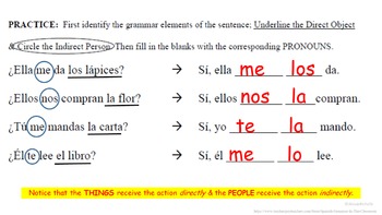Direct AND Indirect Object Pronouns in Spanish: Multiple ...