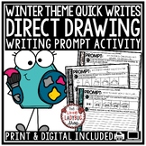 Direct Drawing Winter January Writing Prompts, Quick Write