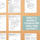 Direct & Indirect Character Analysis Graphic Organizer Activity
