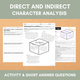 Direct & Indirect Character Analysis Graphic Organizer & Q