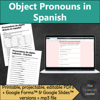Preview of Direct, Indirect & Double object pronouns in Spanish grammar practice