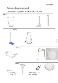 Direct Instruction Exercise - Learning lab equipment by Laurence Hughes