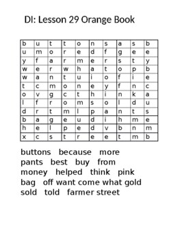 Preview of Direct Instruction Literacy wordfinds