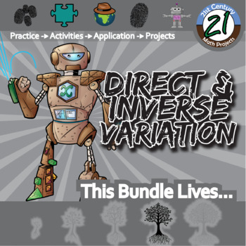Preview of Direct & Inverse Variation Unit Bundle -Algebra 1- Distance Learning Compatible