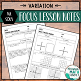 Direct & Inverse Variation Focus Lesson Guided Notes Bundl