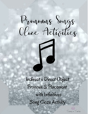 Direct Object & Indirect Object Pronouns Songs Cloze Activ