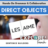 French | EDITABLE Direct Object Pronouns Sentence Builders