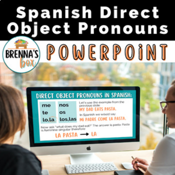 Preview of Direct Object Pronouns in Spanish PowerPoint Practice