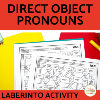 Preview of Direct Object Pronouns Spanish Grammar Worksheets Review and Practice Activity