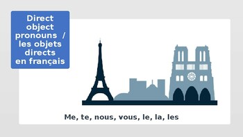 Preview of Direct Object Pronouns in French: PowerPoint Lesson with Practice Activities