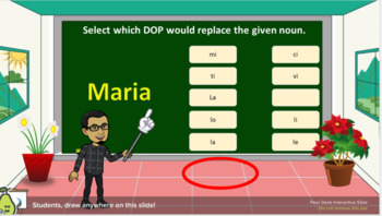 Preview of Direct Object Pronouns in Italian (Google Slides + PearDeck)