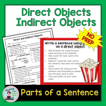 Preview of Direct Objects and Indirect Objects:  Parts of a Sentence