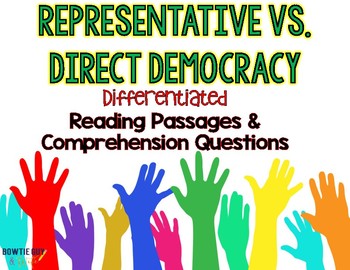 Preview of Direct and Representative Democracy Differentiated Reading Passages & Questions