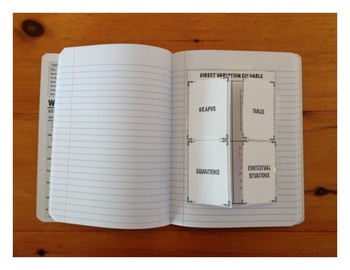 Preview of Direct Variation Foldable and Practice