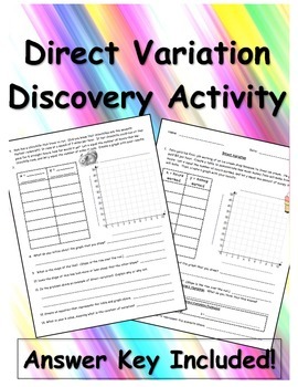 Preview of Direct Variation Discovery Activity