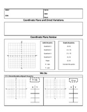 Graphing a Direct Variation Guided Notes and homework
