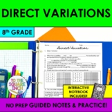 Direct Variation Notes & Practice | Guided Notes | + Inter