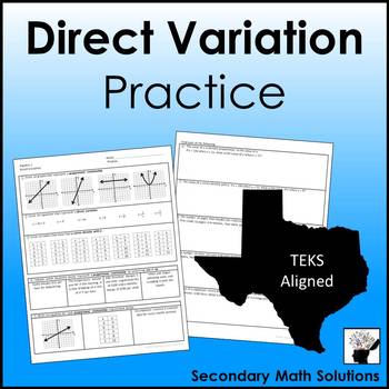 Preview of Direct Variation Practice
