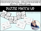 Direct Variation/ Proportional Relationships Puzzle Match Up