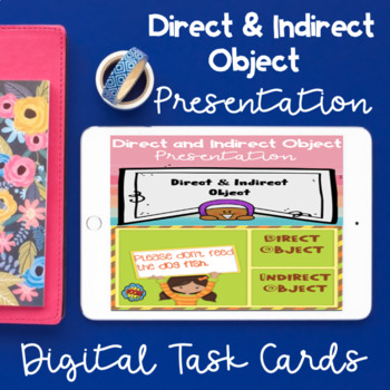 Preview of Direct and Indirect Objects PowerPoint and Boom Cards