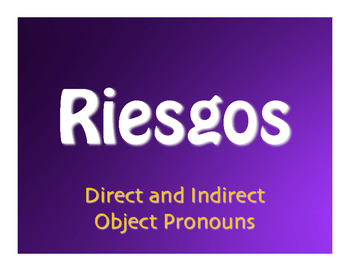 Preview of Spanish Direct and Indirect Object Pronoun Jeopardy-Style Review Game