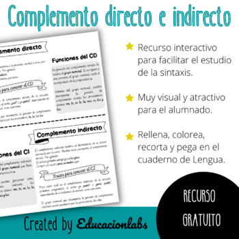 Preview of Direct and Indirect Objects in Spanish