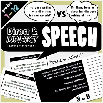 Preview of Direct and Indirect Speech