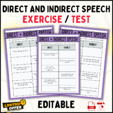 Direct and Indirect Speech for ESL Learners - Editable Wor
