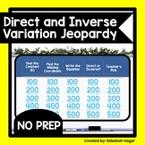 Direct and Inverse Variation Jeopardy Game - Review Activity
