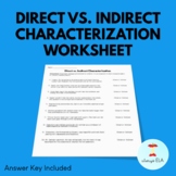 Direct vs. Indirect Characterization Worksheet