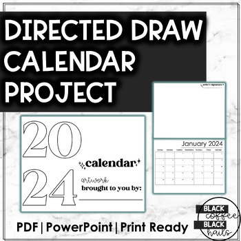 Preview of Directed Draw Calendar Project **Updated for 2024**