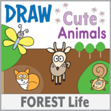 Directed Drawing - 15 Cute Animals - Forest Life Theme