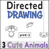 Directed Drawing - 3 Cute Animals - Freebie
