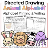 Directed Drawing Animal Alphabet - Differentiated Printing