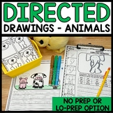 Directed Drawing Animals | Animals Art Writing Craft Activity