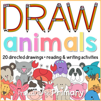 Preview of Step-by-Step Directed Drawing & Writing Activities - Animals, Pets, Ocean, Farm