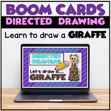 Directed Drawing Boom Cards | How to Draw a GIRAFFE