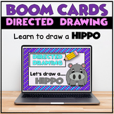 Directed Drawing Boom Cards | How to Draw a HIPPO