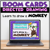 Directed Drawing Boom Cards | How to Draw a MONKEY