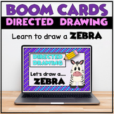 Directed Drawing Boom Cards | How to Draw a ZEBRA
