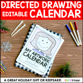 Editable Directed Drawing Calendar, Holiday or Christmas P
