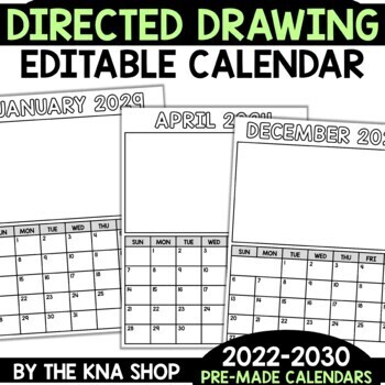 Directed Drawing Calendar 2024 and 2023 Calendar Parent Christmas Gift for  Parent Printable Activity