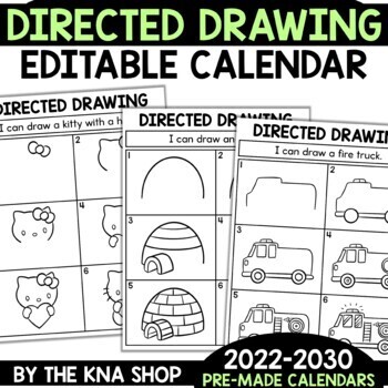 Directed Drawing Calendar 2024 and 2023 Calendar Parent Christmas Gift for  Parent Printable Activity