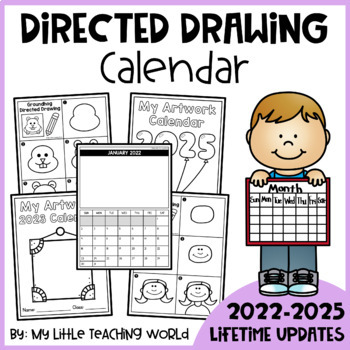 Preview of Directed Drawing Calendar 2024 | My Artwork Calendar | Parent Christmas Gift