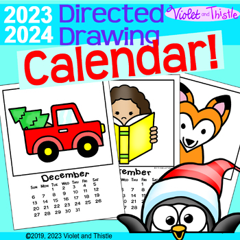 Preview of Directed Drawing Calendar 2024 Parent Christmas Gift Student Gift How Draw Step